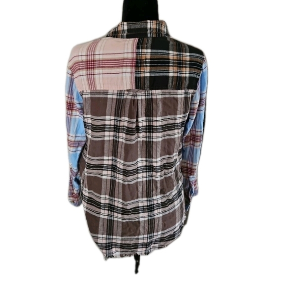 Rails Womens Multi-Color  Chelsea Plaid Flannel Top XS - Picture 5 of 14